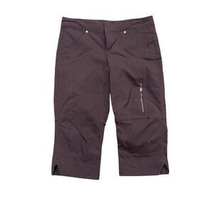 Athleta Brown Capri Pants Women's Size 2 Zipper Pocket Outdoor Activewear